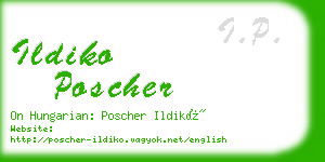 ildiko poscher business card